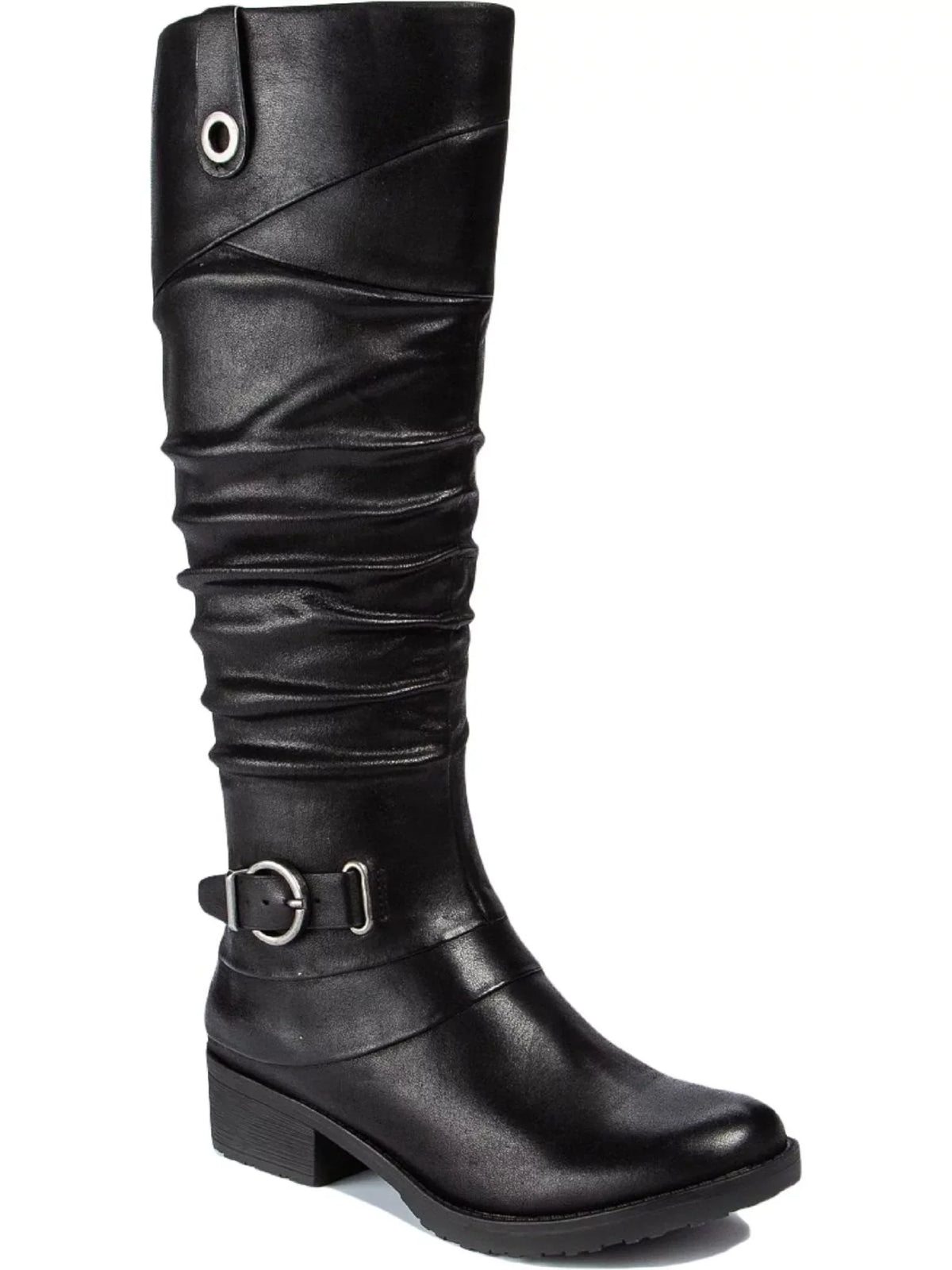 BARETRAPS Gore 11 Side Womens Heel Pull Accent Tab Stretch M Boots Onika Shoes Block Round Cushioned Zip-Up Buckle Toe