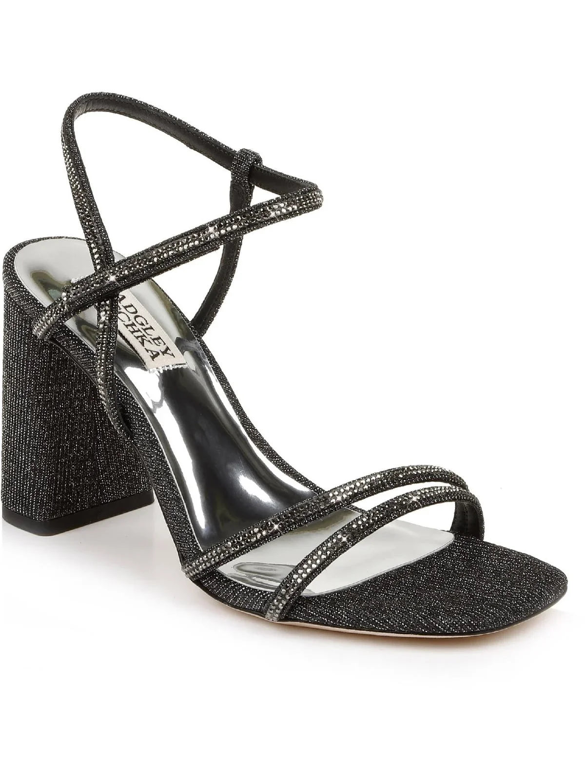 Shimmer Rebekah Strappy Heels Mischka Badgley Block Womens