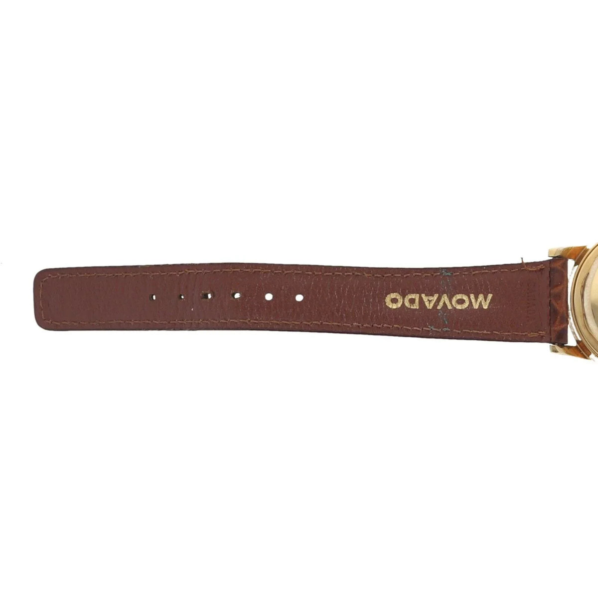 18k Wrist Automatic 34mm Chronometre 1231 Movado Leather Yellow Gold Watch