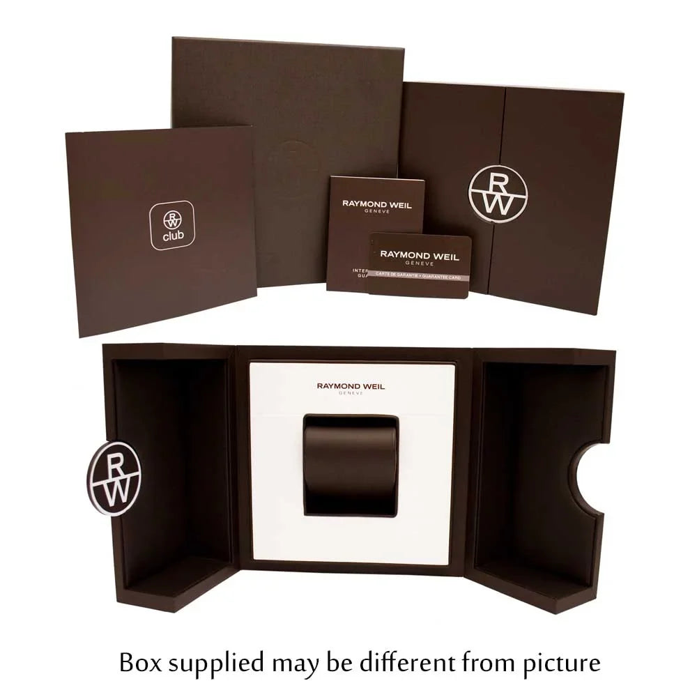 Watch Bracelet Case Men's 41mm Dial Weil Tango Raymond 8160-ST2-20001 & Steel Analog Quartz