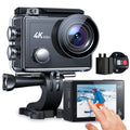 with WOLFANG Camera Action Underwater 40M 24MP 4K Remote Waterproof Case WiFi IP68 Control Vlogging Camera