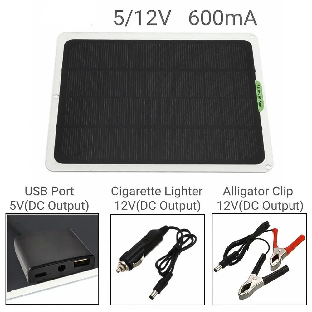 '- Charger Powered 22W Charge Solar RV, - Charger & Intelligent Automobile Panel-Built Solar etc… 12V Portable Maintainer MDHAND Battery in for Controller-Solar Car