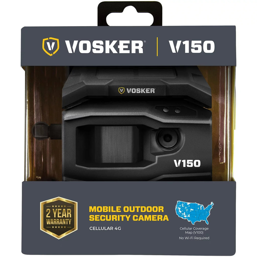 V150 Cellular Network) Solar-Powered 1202 Outdoor Security Camera VOSKER LTE Nation Wide (US