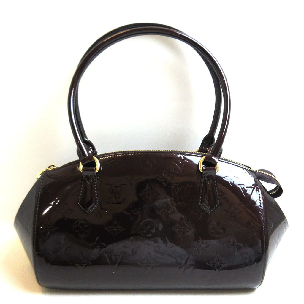 Louis LOUISVUITTON Amaranto Dark Sherwood (Good) M91493 Verni Handbag Semi-Shoulder Women's Monogram PM Vuitton Purple Pre-Owned