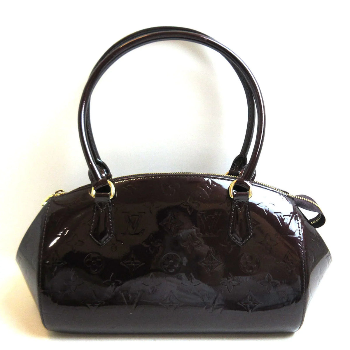 Louis LOUISVUITTON Amaranto Dark Sherwood (Good) M91493 Verni Handbag Semi-Shoulder Women's Monogram PM Vuitton Purple Pre-Owned