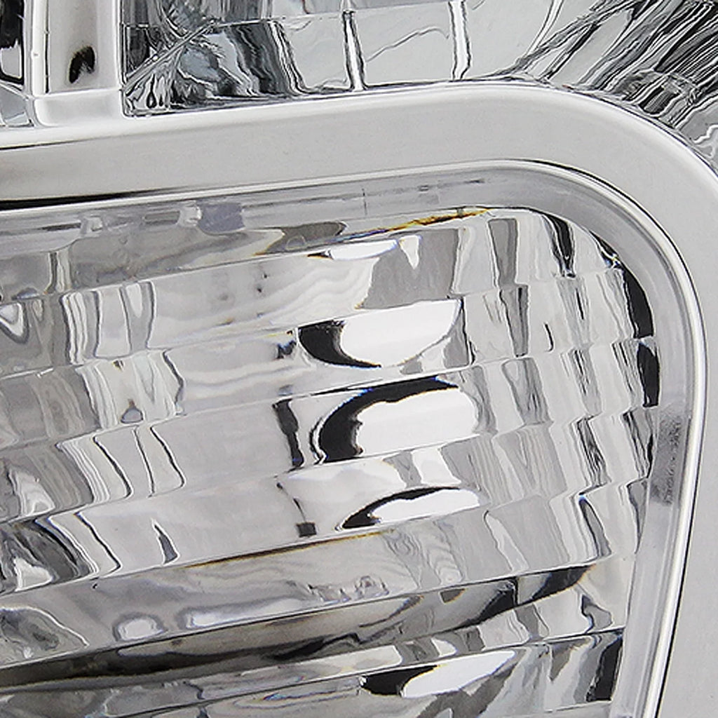 Cab - Extended Truck Frontier Pair Left+Right Fits 2009-2021 Crew AKKON Signal Headlights Style] Chrome [Halogen Pickup w/ Amber