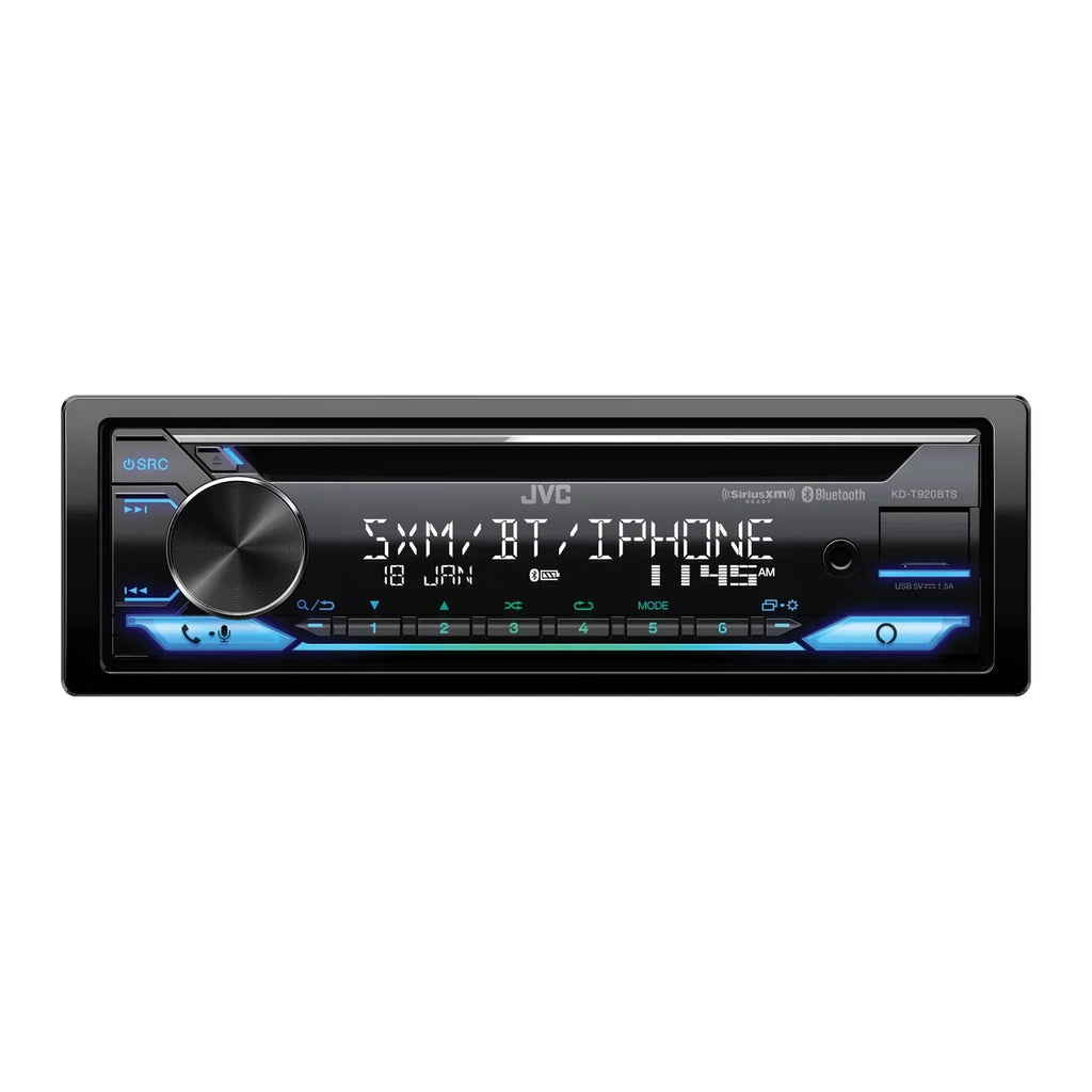 Bluetooth/Alexa Car Unit, KD-T920BTS w/ in-Dash Single-DIN Ready Built-in/SiriusXM JVC Receiver CD