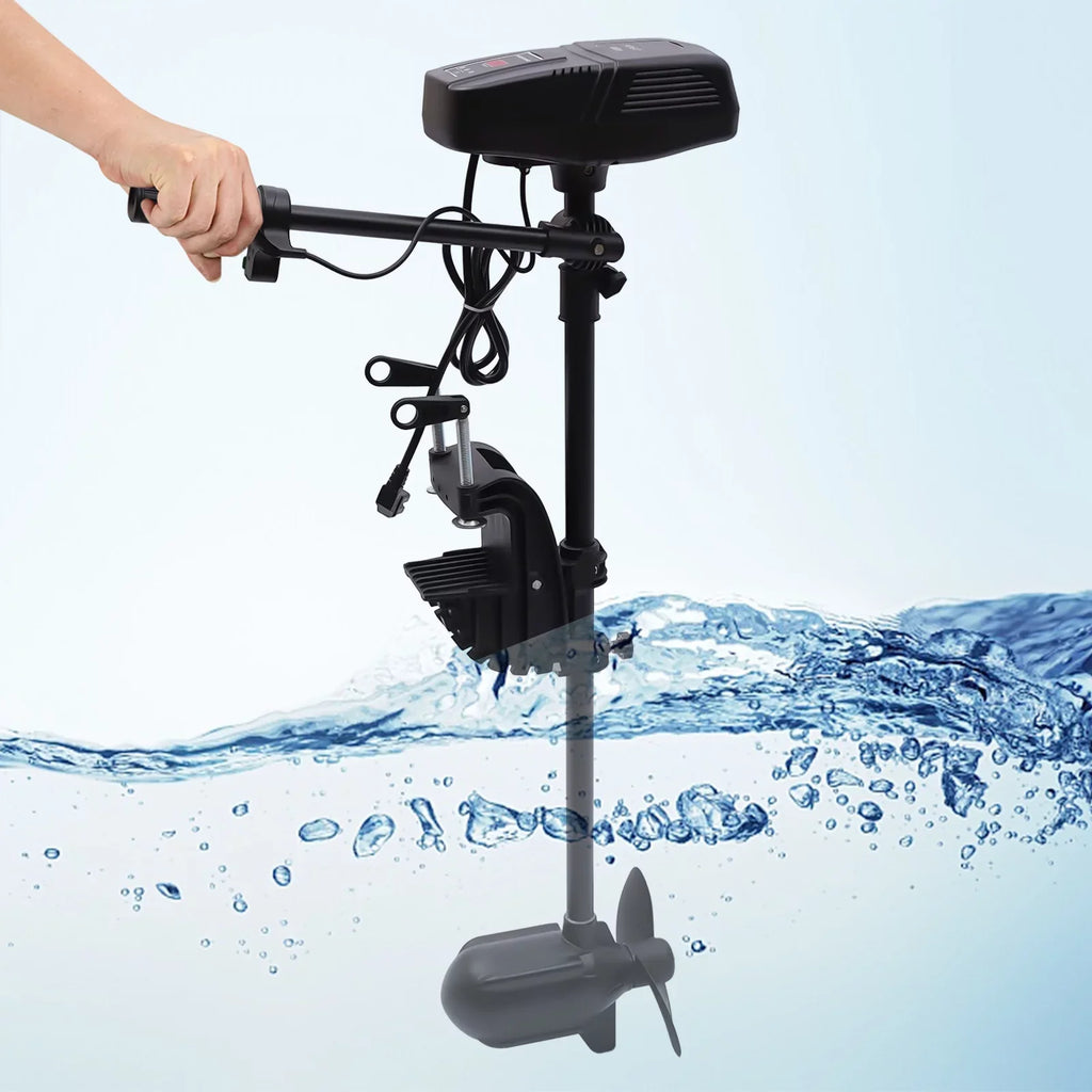 Engine Brushless LED 2300RPM Display Motor Outboard Fishing Aiqidi Trolling Motor Rotatable 1400W Electric Motor Boat 360° 48V