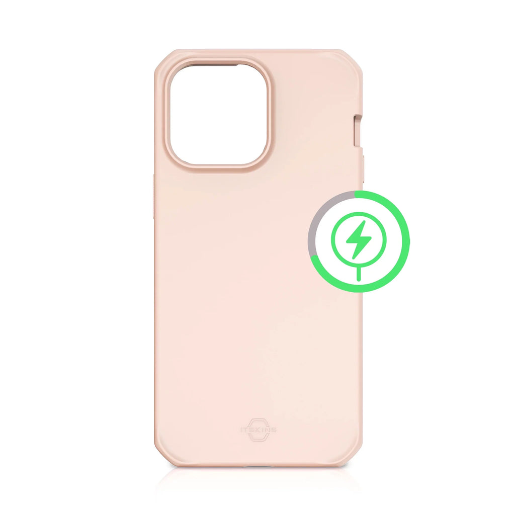 '- FOR RECYCLED LIGHT CASE PRO 14 IPHONE PINK SILK MATERIALS - SPECTRUM-R MAGSAFE 100% (6.1") - COMPATIBLE - ITSKINS SERIES