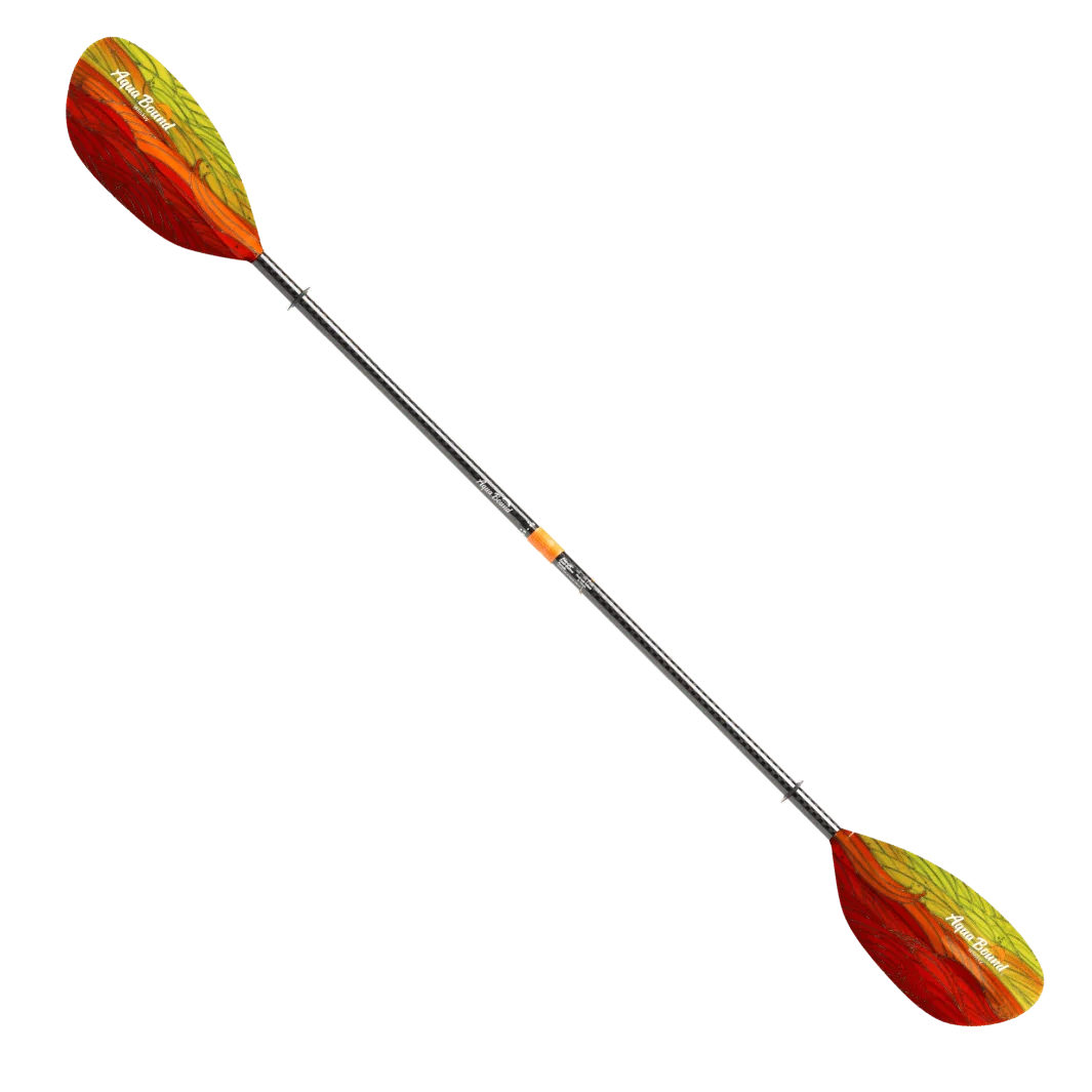 Straight Shaft Bound 2-Piece Whiskey Kayak Fiberglass Aqua Paddle