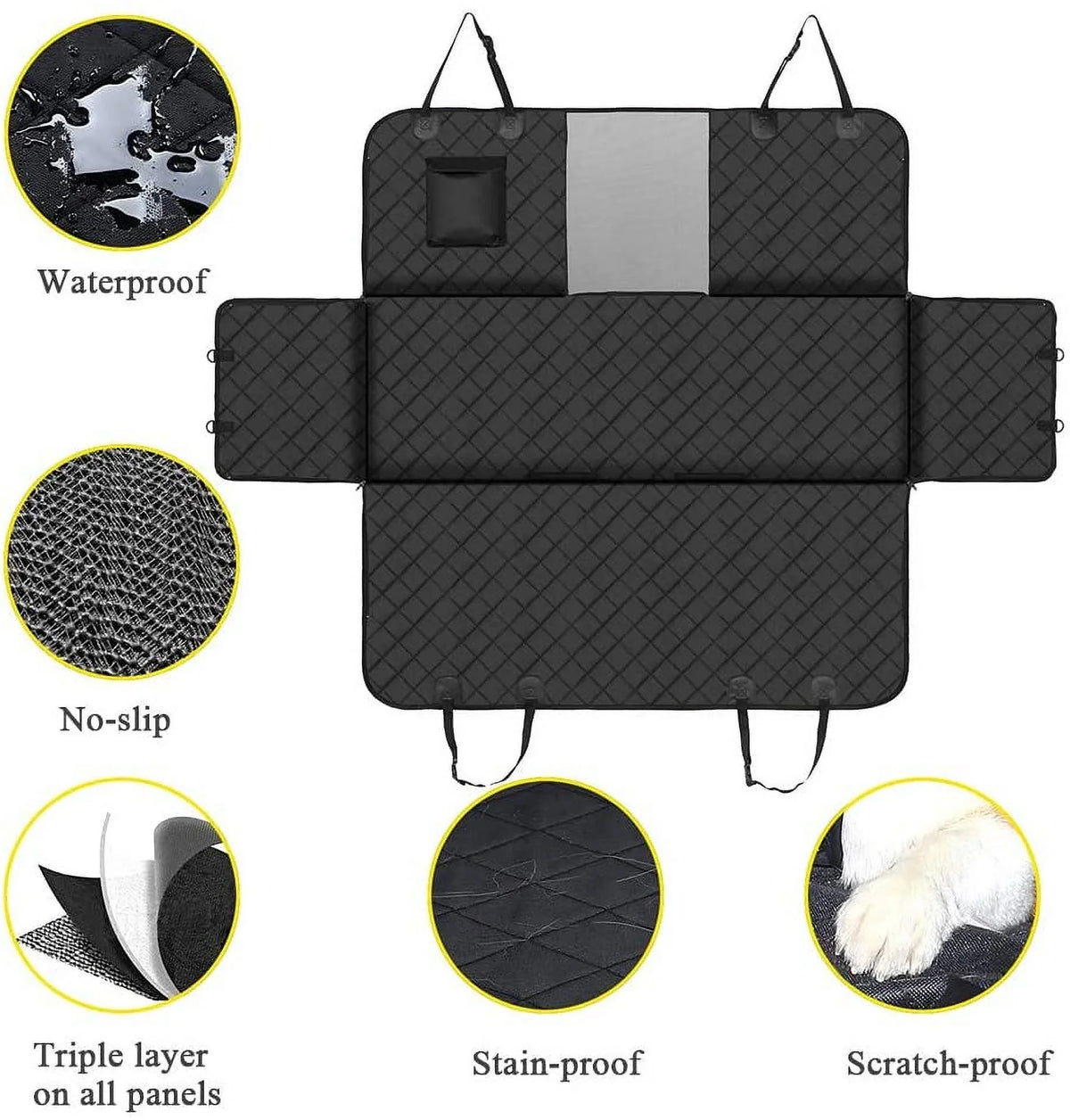 Seat, Dog Dog Cover Hammock Car with Covers Seat Car Back Waterproof & Scratchproof for SUVs Trucks Protection Mesh Dog Cover Window, Dogs Cars