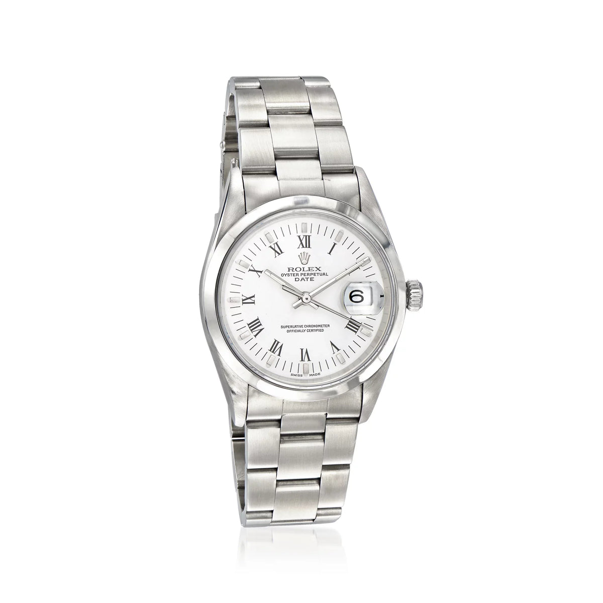 Male, Men's Date Rolex Adult Ross-Simons for Automatic Watch Steel Pre-Owned Stainless 34mm