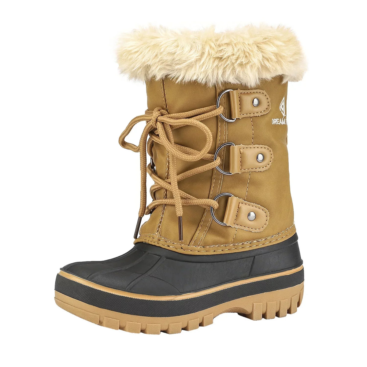 Soft Winter Snow Ankle Kids Shoes TAN Warm Boys Boots Kid Girls Dream Toddler Size Fur-Lined Boots Pairs Little Faux 1 FORESTER