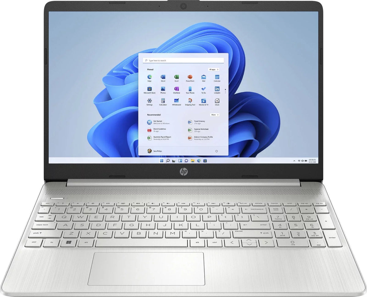 '- 15.6" Memory 256GB Intel i3 - SSD Natural Silver - HP Core Laptop - 8GB - Touch-Screen