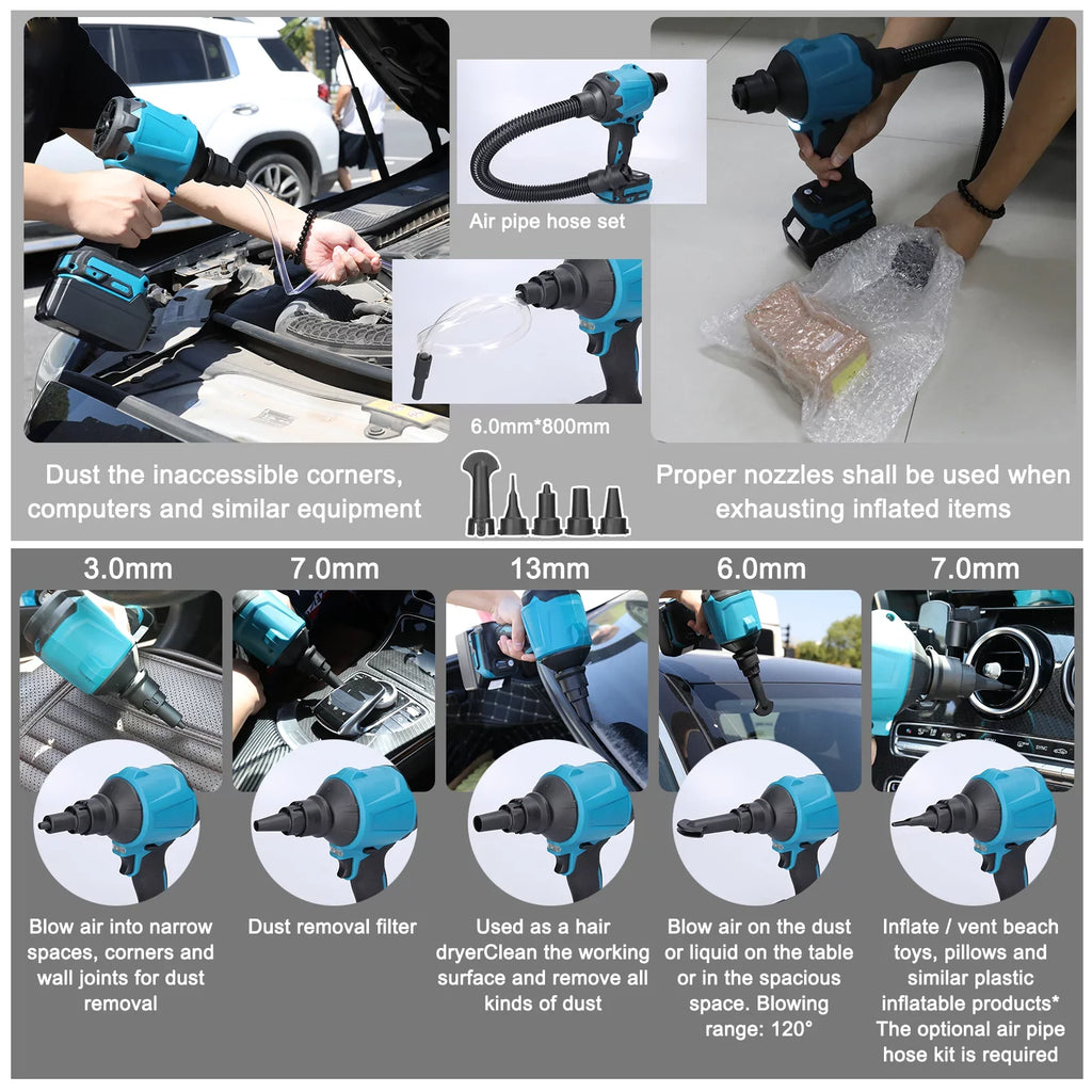 for Narrow-space Air Dust Cleaning. Effective Rechargeable Electric Blowing Inflator Cordless and - Dust moobody Machine