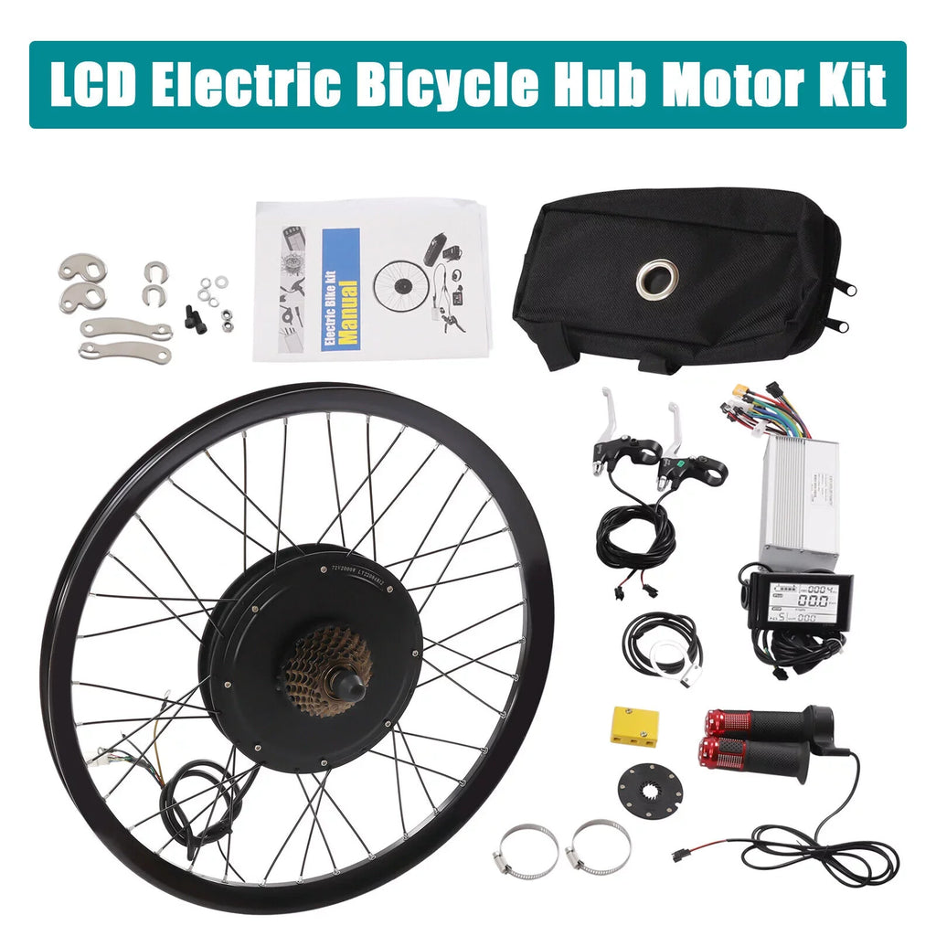 Bicycle And 2000W 72V Rear LCD Motor+ E-bike Kit Conversion Wheel DENEST Electric 29"