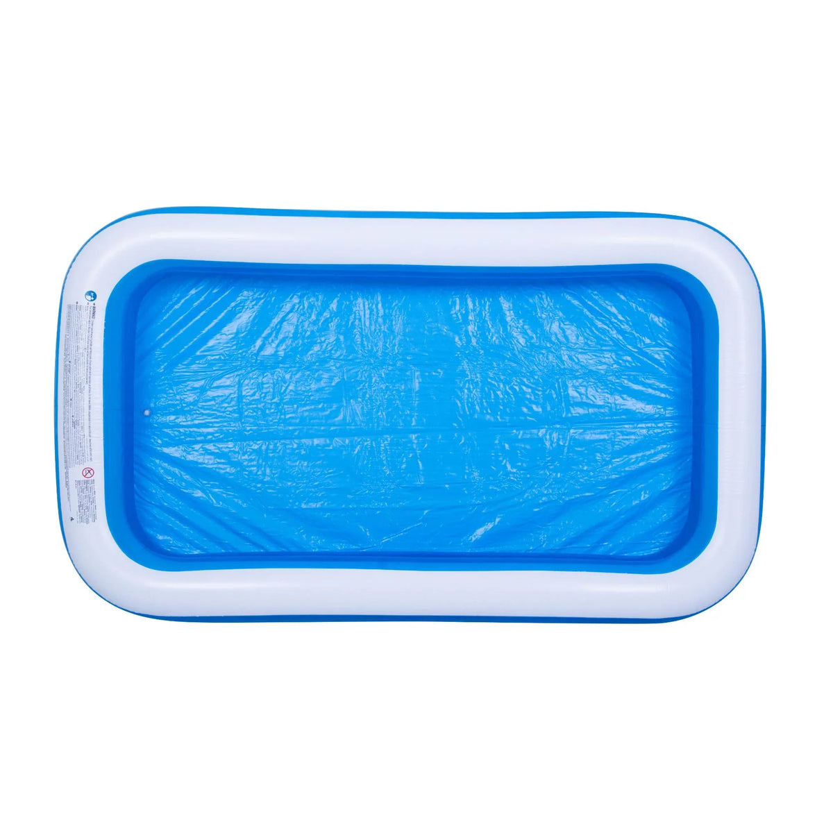 Central White and Inflatable Pool 10' Blue Swimming Pool Rectangular