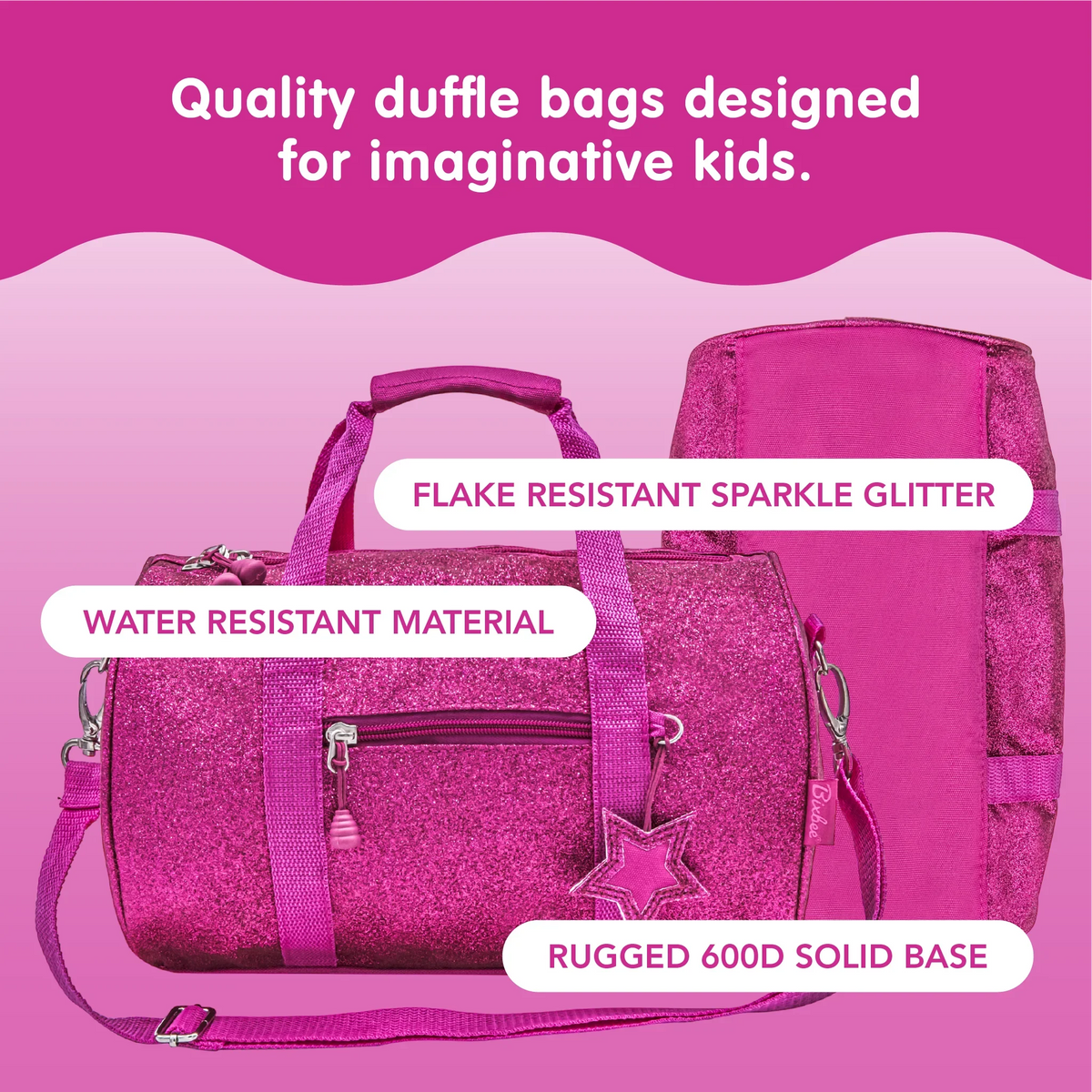 Sparkalicious Bixbee School and Sports, Bag Small, Large, and Kids Dance, Medium Pink Duffel for