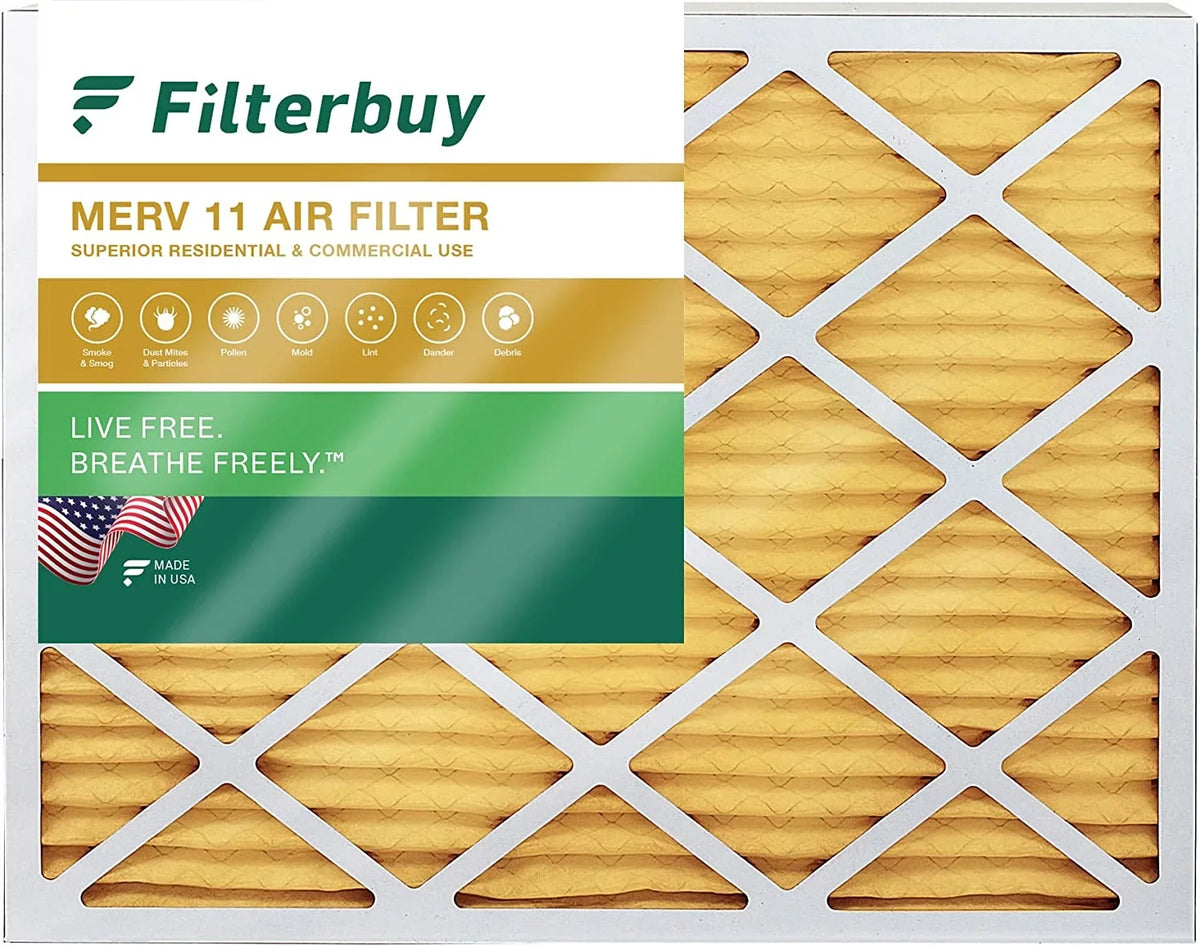 Air 24x25x1 AC MERV Furnace Pleated 11 (1-Pack) Filters HVAC Filterbuy