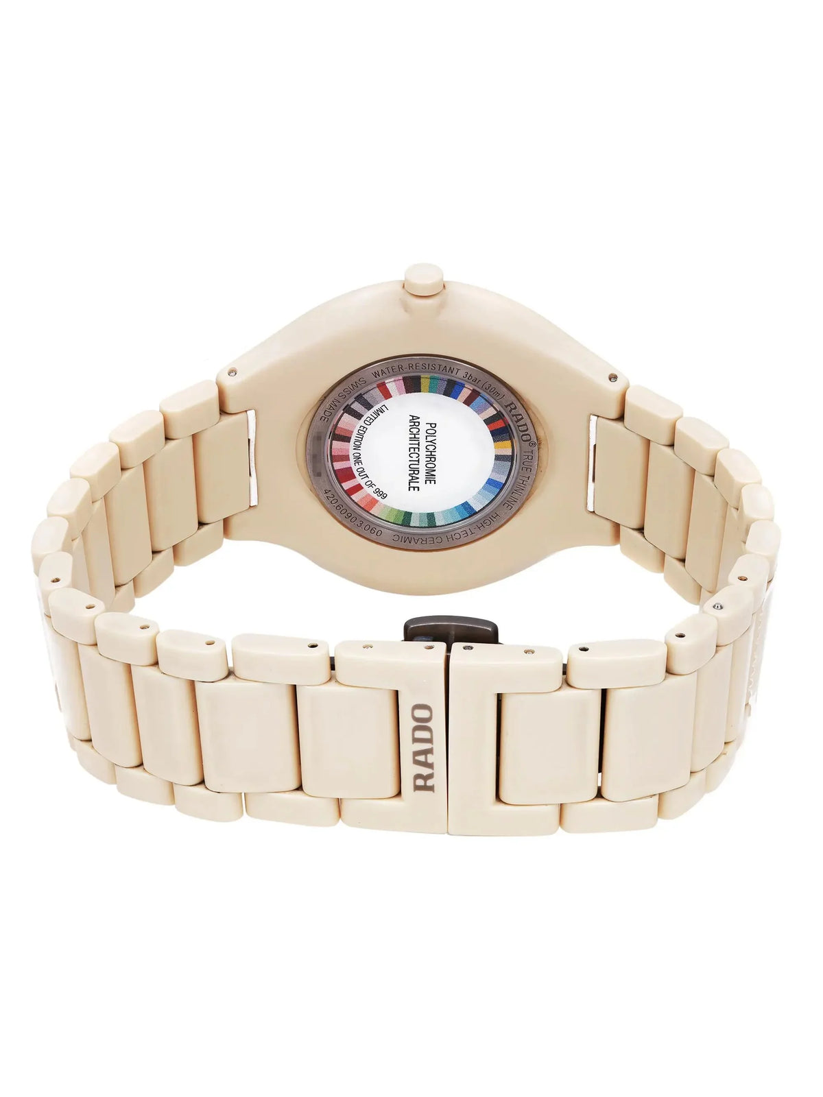 Les Quartz True Watch 39mm Dial Rado Ceramic Thinline R27090602 Cream Couleurs