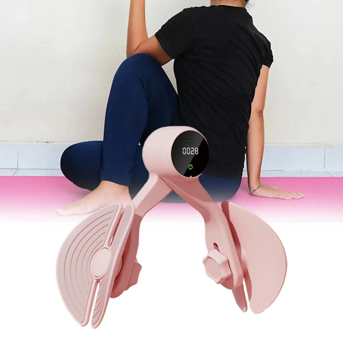 Compact, Thigh with Exerciser, Workout Trainer Strengthening, Muscle Exerciser Thigh Trimmer Gym Thigh Pink Hip Counter, Hip Home Inner Leg Machine
