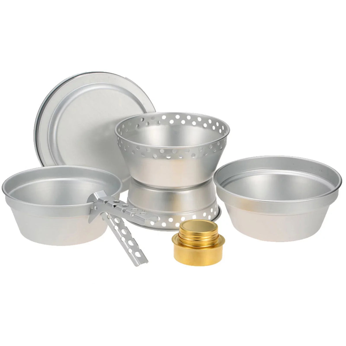 Arealer Mess Cooking Stove Backpacking with for Pan Portable Gripper Cookware Camping Stand Spirit with Hiking Set BBQ Pot Picnic Kit