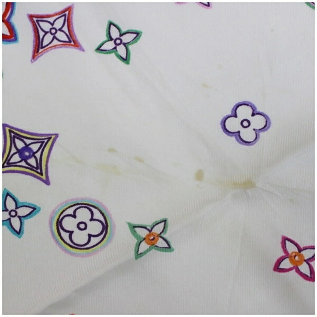 Multicolor Monogram Muffler Louis White Women's Pre-Owned Silk x (Good) Vuitton Scarf