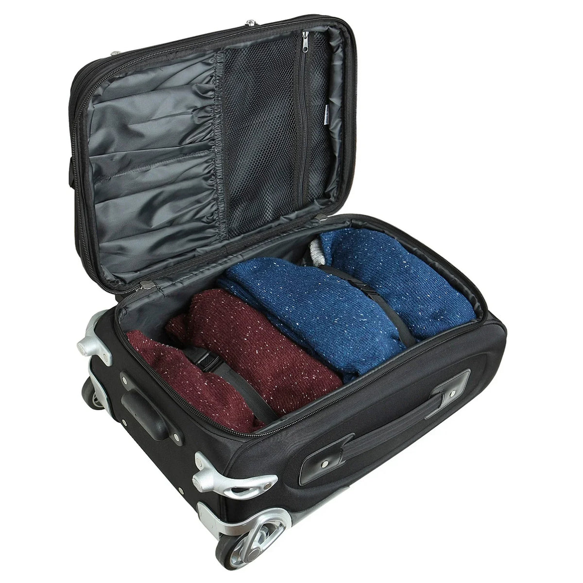 Carry-On Jayhawks Suitcase Softside Rolling MOJO Kansas 21"