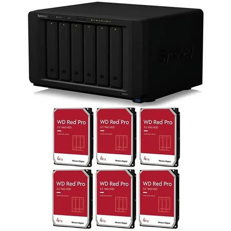 Bundle 4TB Red Internal Enclosure, Hard NAS Pro 3.5" DiskStation 6-Bay Drive WD DS1621+ 6x with SATA III NAS