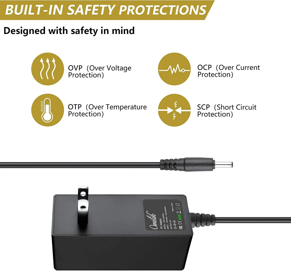 Cord Power EV-CH-116-1-BK AC Laptop Ultra EVOO for Wall EV-C-116-1 12V Charger 11.6" Thin Adapter
