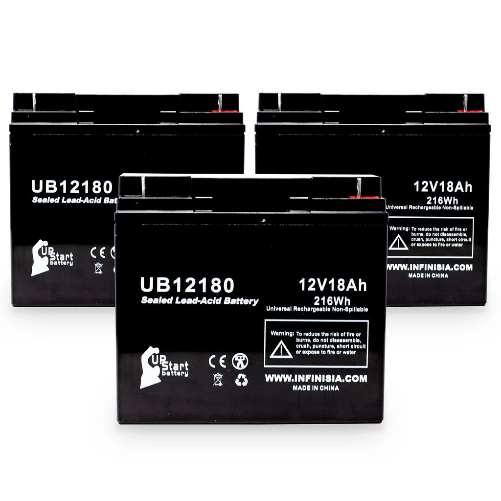 CF12V18 AGM, Replacement 3x Lead SLA) Eagle T4 Pitcher 18000mAh, Pack - Battery UB12180 18Ah, - Terminal, Battery Sealed (12V, Acid Universal Compatible
