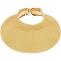 Visor Brim Roll Hat Straw Ribbed_Beige Up Sun Wide