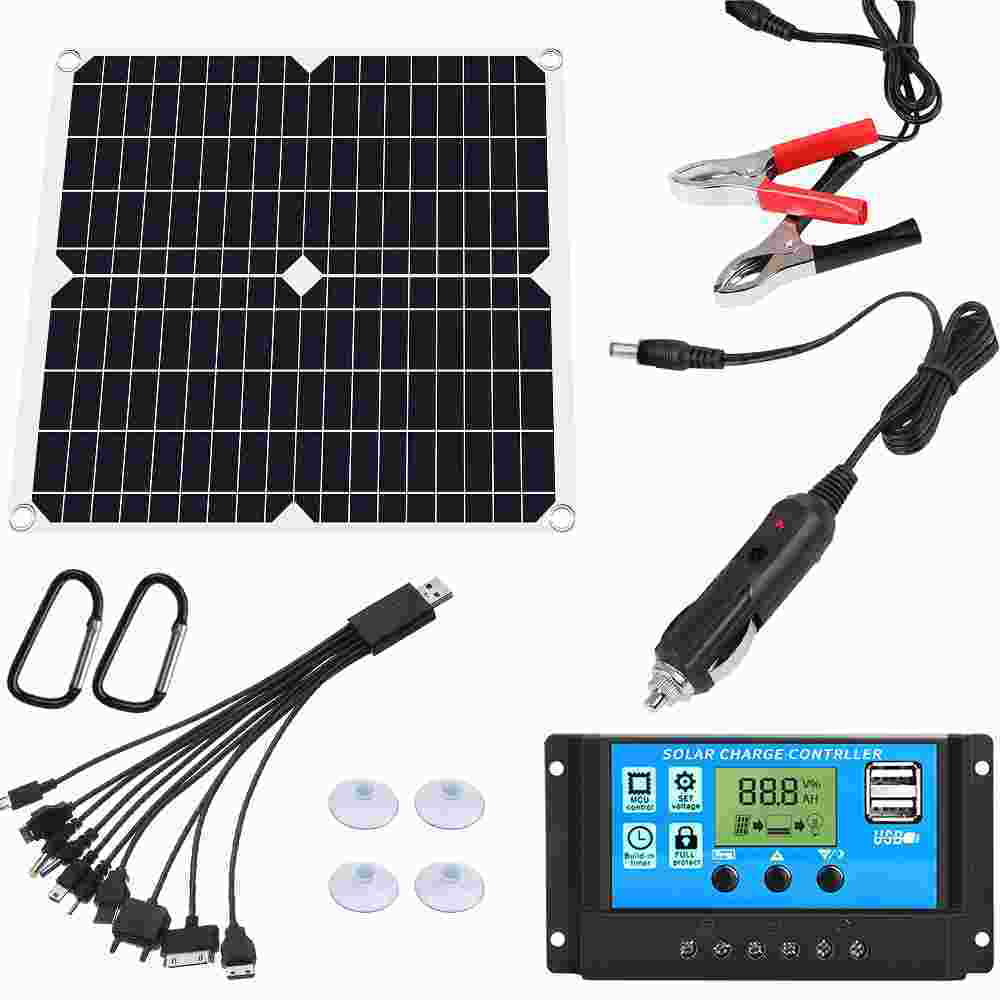 car source light panel outdoor home charger charge solar MDHAND camping controller 200W kit solar with emergency