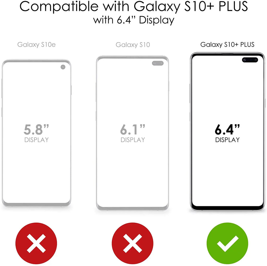 Deep (6.4" - S10+ & DistinctInk Samsung I Back Hybrid My - Tempered Glass Wearing Clear Acrylic Screen TPU Case for Wet Go Bumper Scuba PLUS Shockproof Diving Screen) Protector Galaxy Rubber