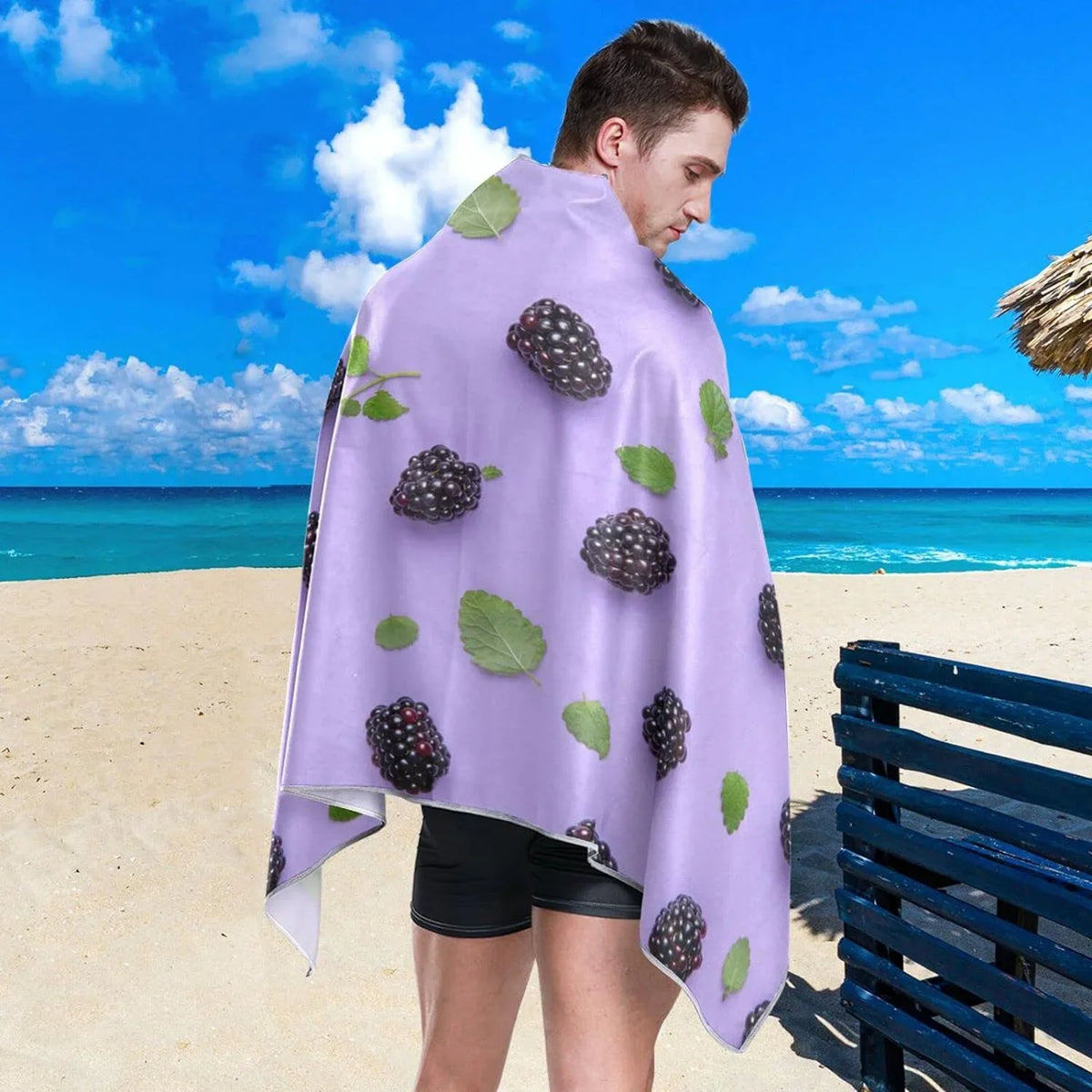 '- Towel Quick Absorbent Beach Travel Swimming Dry Oversized Compact Towels for Holiday（416） Camping - Berry Super Bestwell Towel Lightweight