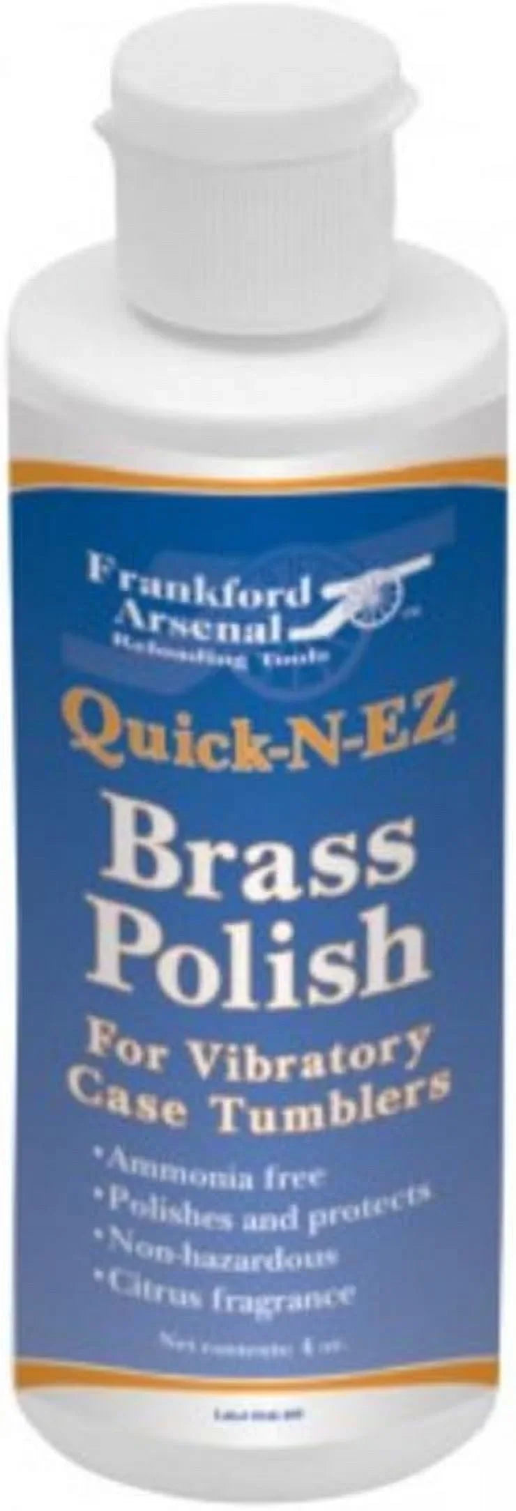 Arsenal Polish and Quick-N-EZ Frankford Tumbler of Ammonia-Free for Reloading Brass Bottle