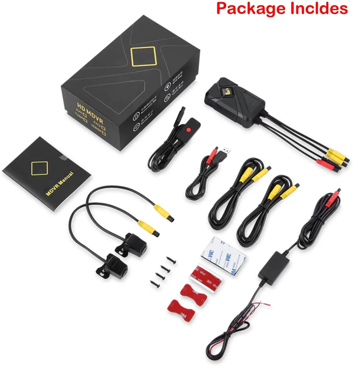 Wide Camera Angle Waterproof GPS with Recording and Front Waterproof HD Lens Camera Motorcycle Wi-Fi, Rear 120° 1080P Dash