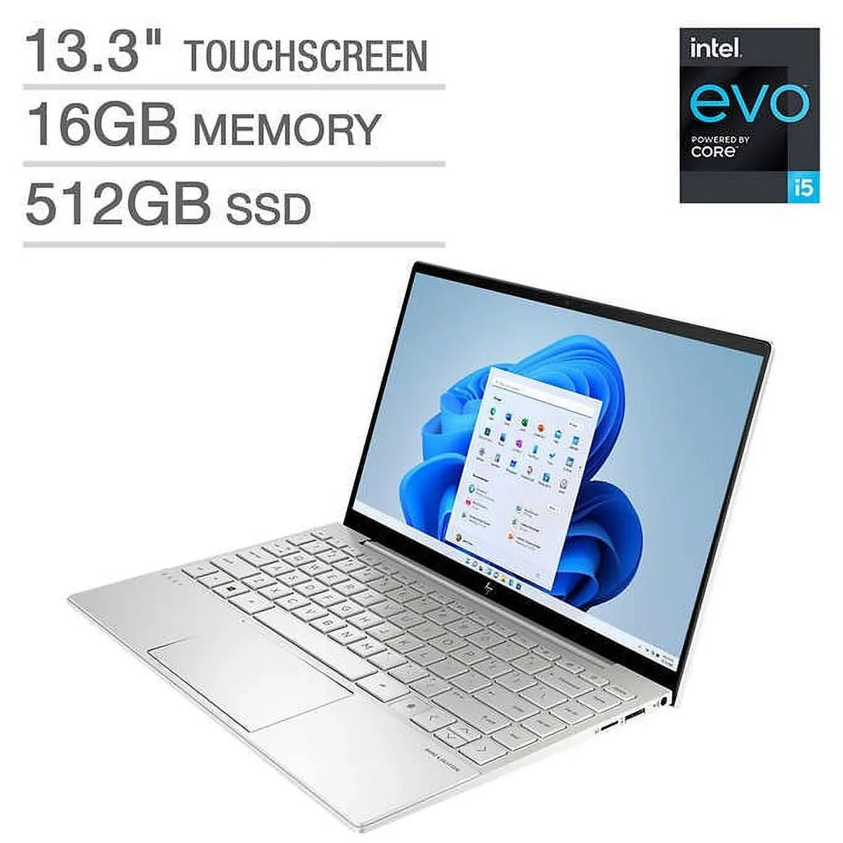 Display RAM, SSD, Core Envy Full 13 512GB 16GB Laptop: i5-1135G7, HD 13.3" HP