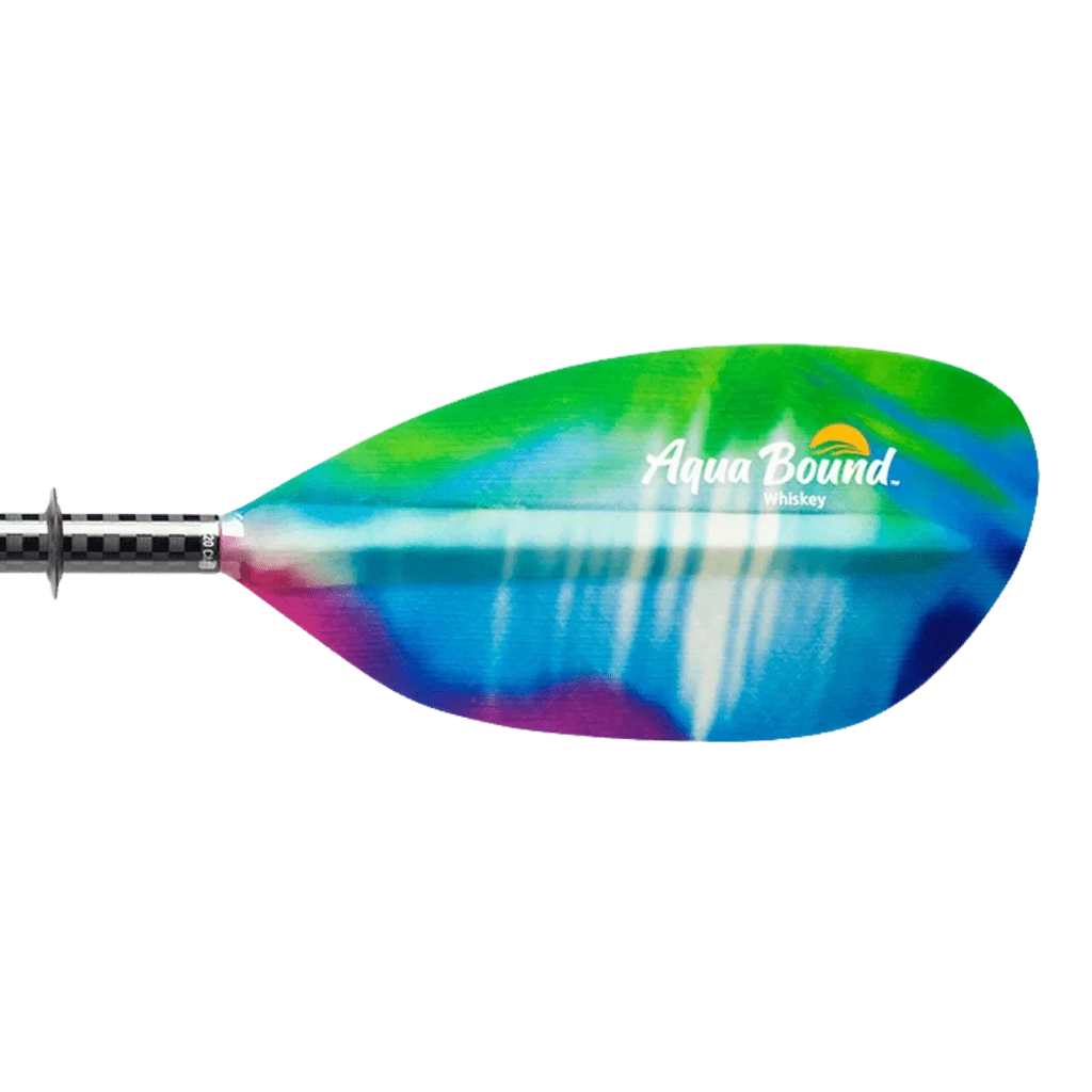 Straight Shaft Bound 2-Piece Whiskey Kayak Fiberglass Aqua Paddle