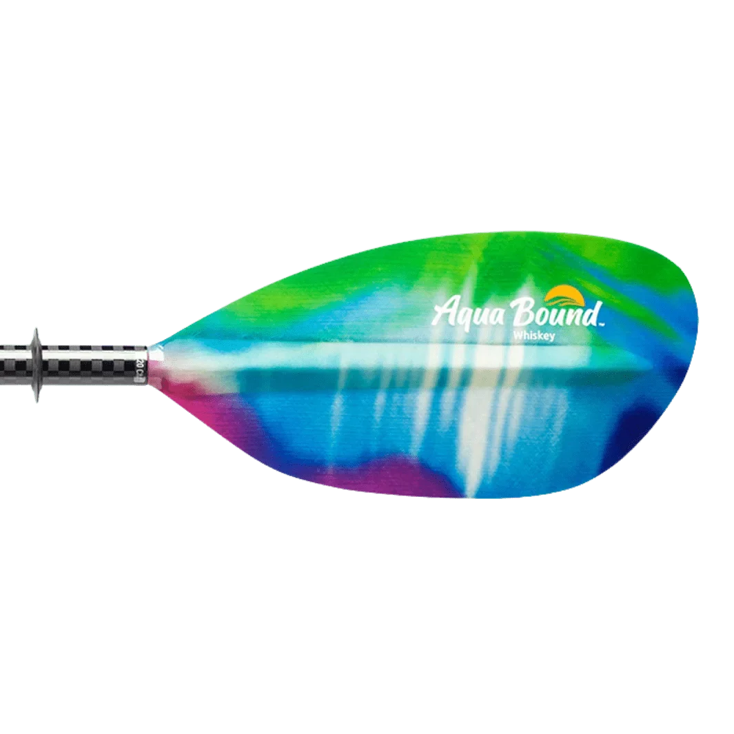 Straight Shaft Bound 2-Piece Whiskey Kayak Fiberglass Aqua Paddle