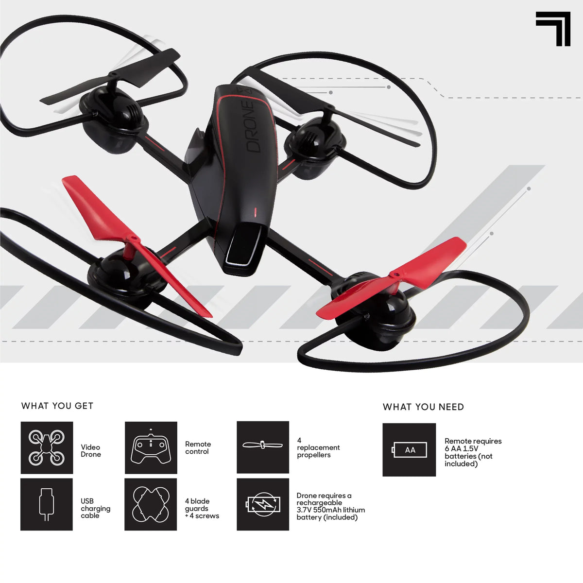 Controlled Camera, Mach Wireless IMAGE Stream Remote Assisted with Landing, and 2.4GHz Drone RC with Quadcopter 10inch Rechargeable SHARPER