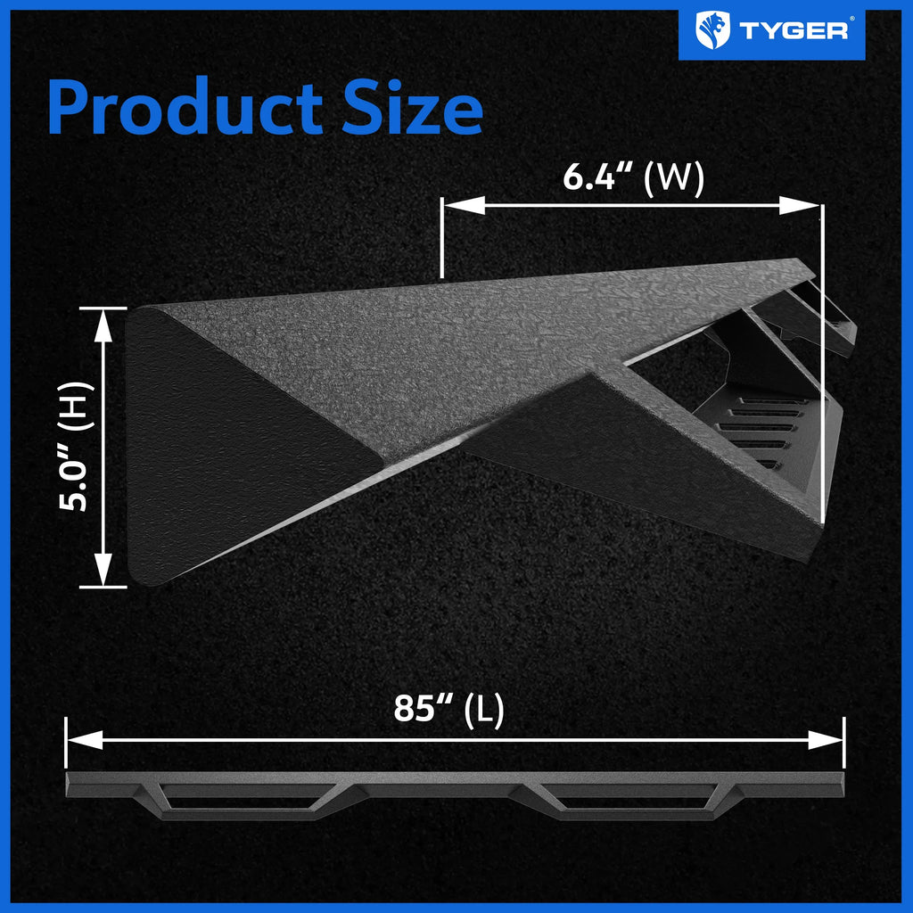 Cab Nerf Rail Crew | 3500; 2010-2024 Bars Ram 2019-2024 TG-LX3D82348 Classic Step Side | Step 2009-2018 Tyger Dodge 1500; 2500 with Board LanderX | Drop Auto Compatible Running