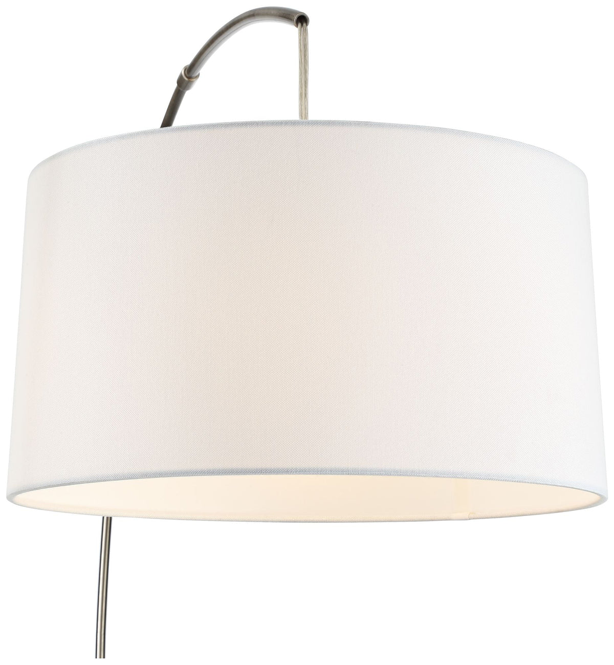 Lighting Modern 360 Reading Nickel 72" Metal White Linen House Living Lamp Shade Arc Floor Brushed Bedroom Drum Cora for Standing Office Room Tall