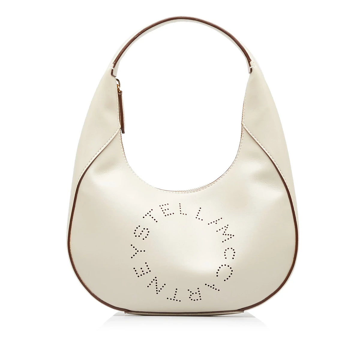 Vegetarian Fabric Authenticated Linea Bag (Good) Shoulder Logo Brown Pre-Owned Unisex McCartney Polyester Stella