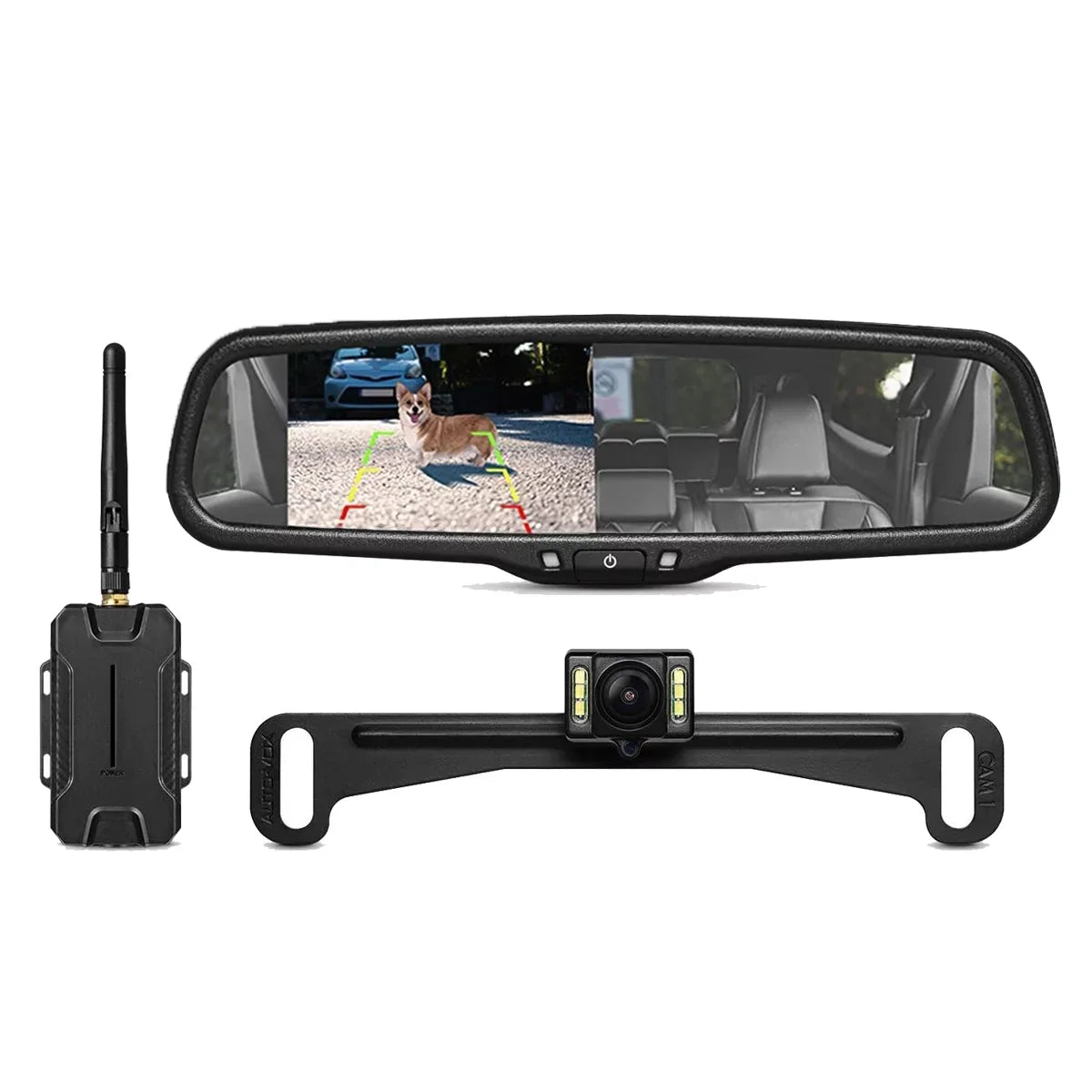 Camera Upgrade Up Monitor Back Camera Look Waterproof T1400 Mirror Wireless Vision Night Super Rear AUTO-VOX for , Kit with Camera OEM View Backup Car/Trucks