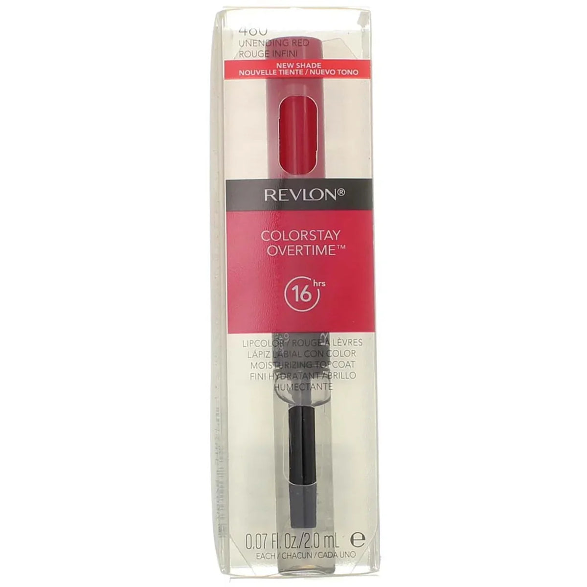 (Pack .07 ColorStay oz Revlon 2) Unending Red Overtime Lipcolor, of