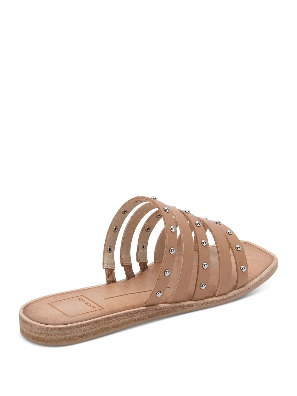 Slide On Sandals 7 Beige Shoes Kaylee Womens Square Toe-Loop VITA M Block DOLCE Toe Slip Heel