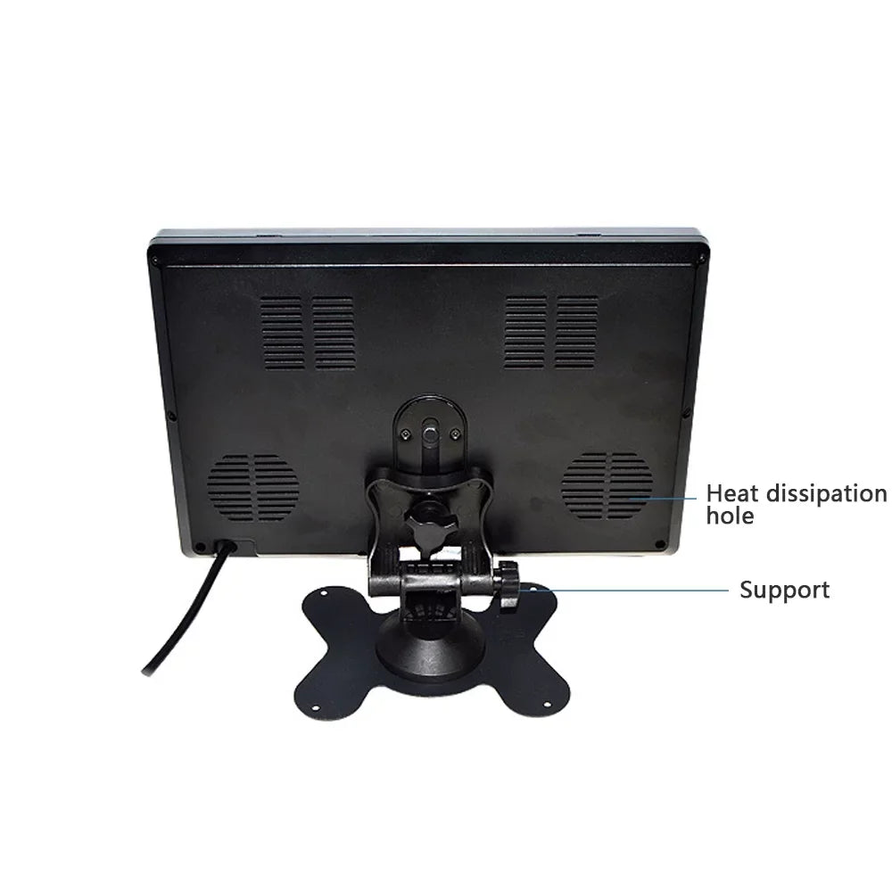 to Color and Video for Install Reverse,Front-View, Camera HD LCD Reverse Input Monitor, Car 9 Rear Inch Connection. Camera Display View TFT Rear View Backup Side-View Easy Two-Way