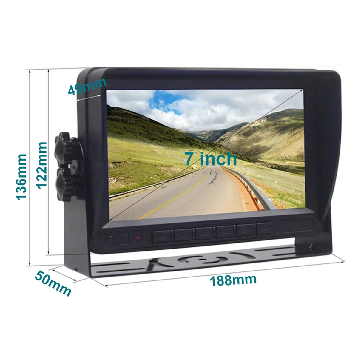 for Camera 1080P 1CH Kit Rear Trailer View Backup Display 7" Truck AHD Wireless