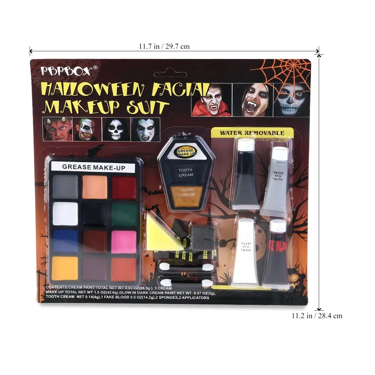 Paint Face Vampire Halloween Zombie Makeup Kit for PBPBOX